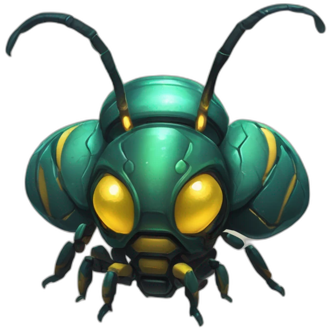 alien roboti bee creature  monster scifi roguelike rpg style inspired by slay thee spire emoji