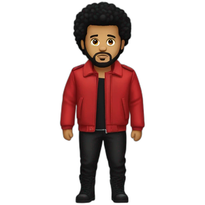 the Weeknd costume rouge  emoji