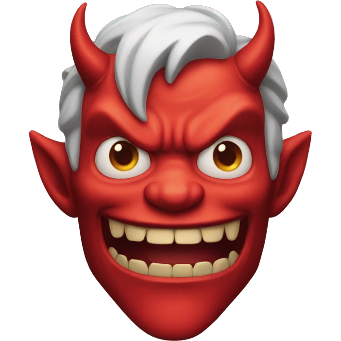 devil says "hhh" emoji