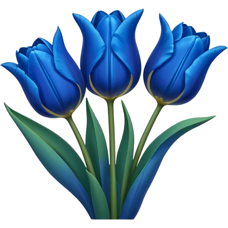 Blue tulips emoji