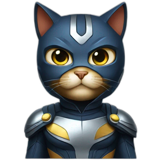 A super hero cat emoji