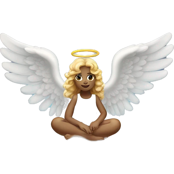 Angel on a cloud emoji
