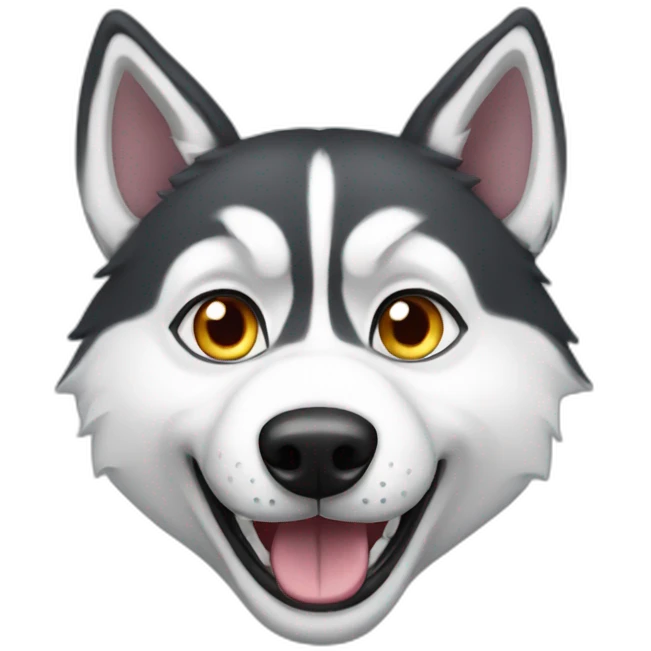 Crazy husky emoji