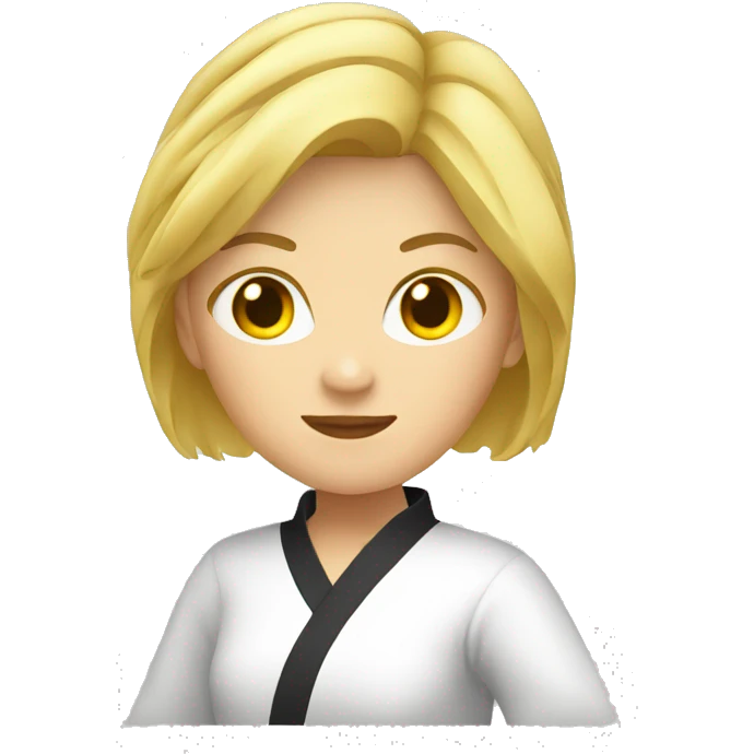 blonde woman tai chi emoji