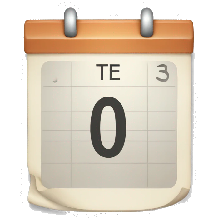 Calendar with the date as 30 emoji