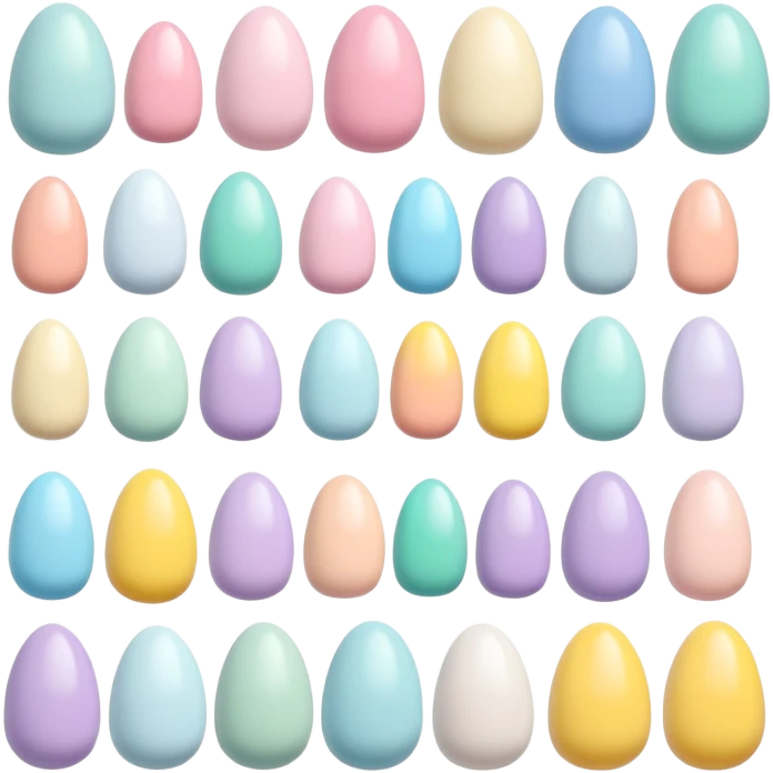 Easter pastel colored nails emoji