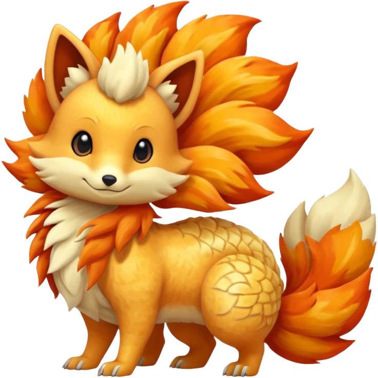 Sandshrew-Ninetails-Fennekin-Vulpix-fusion emoji