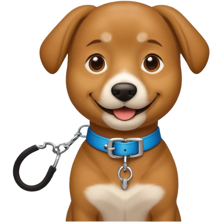man on a leash with a dog collar on emoji