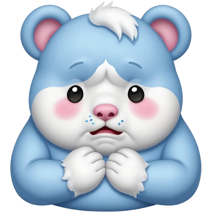 FAT carebear that is crying. emoji