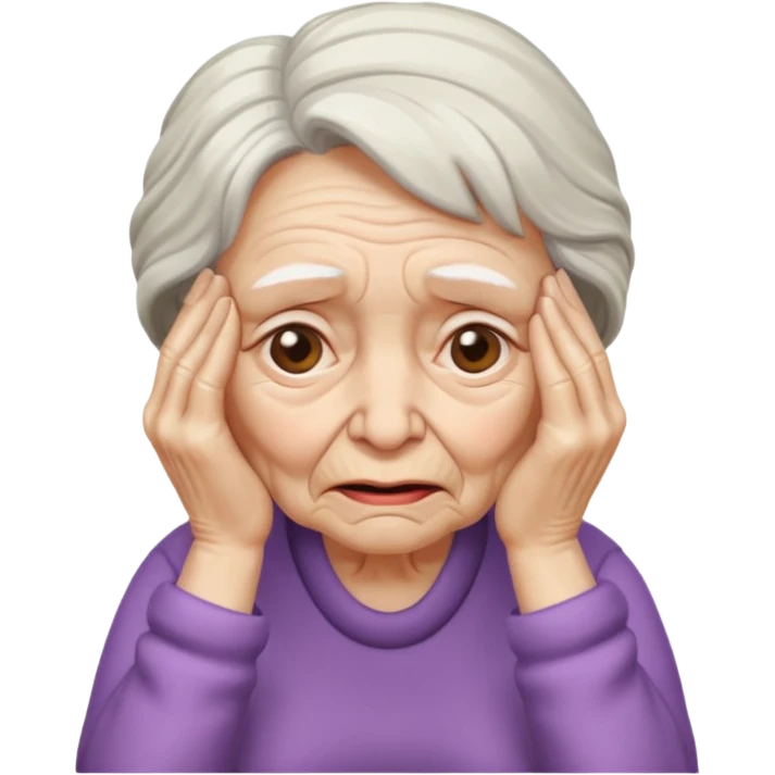 old lady face palm emoji