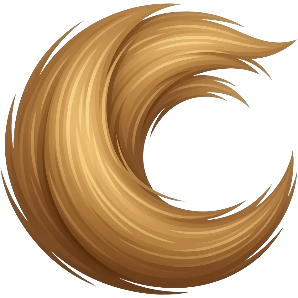 a strand of hair emoji