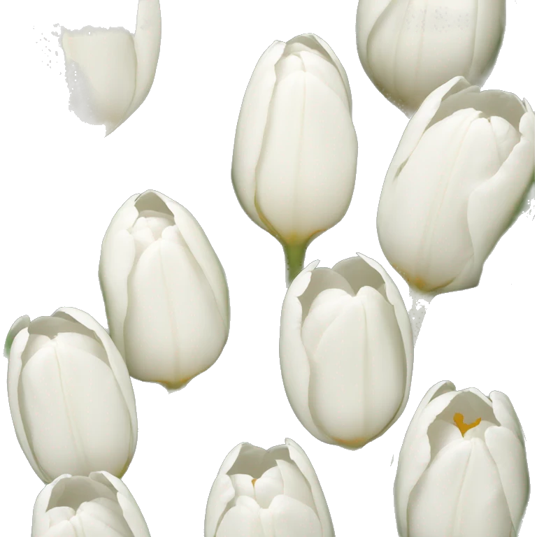 White tulips emoji