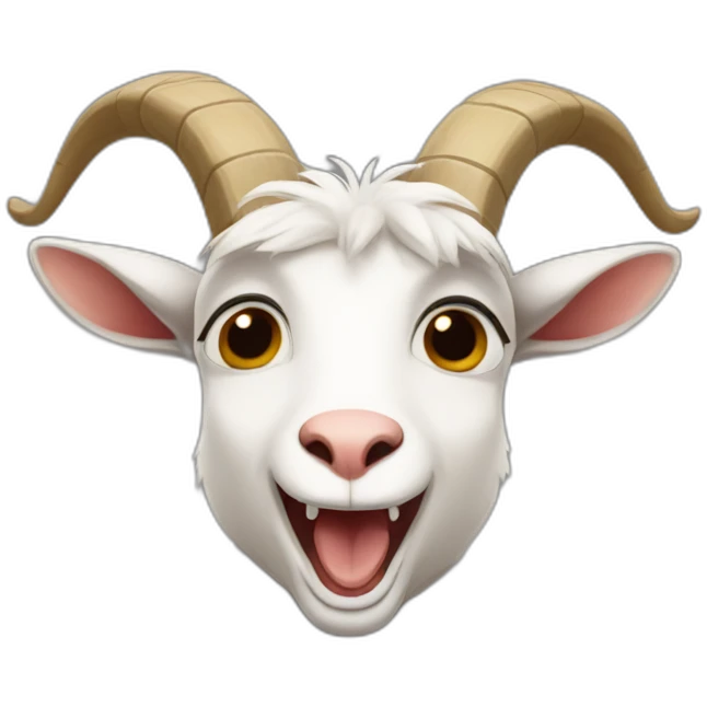 a singing goat emoji