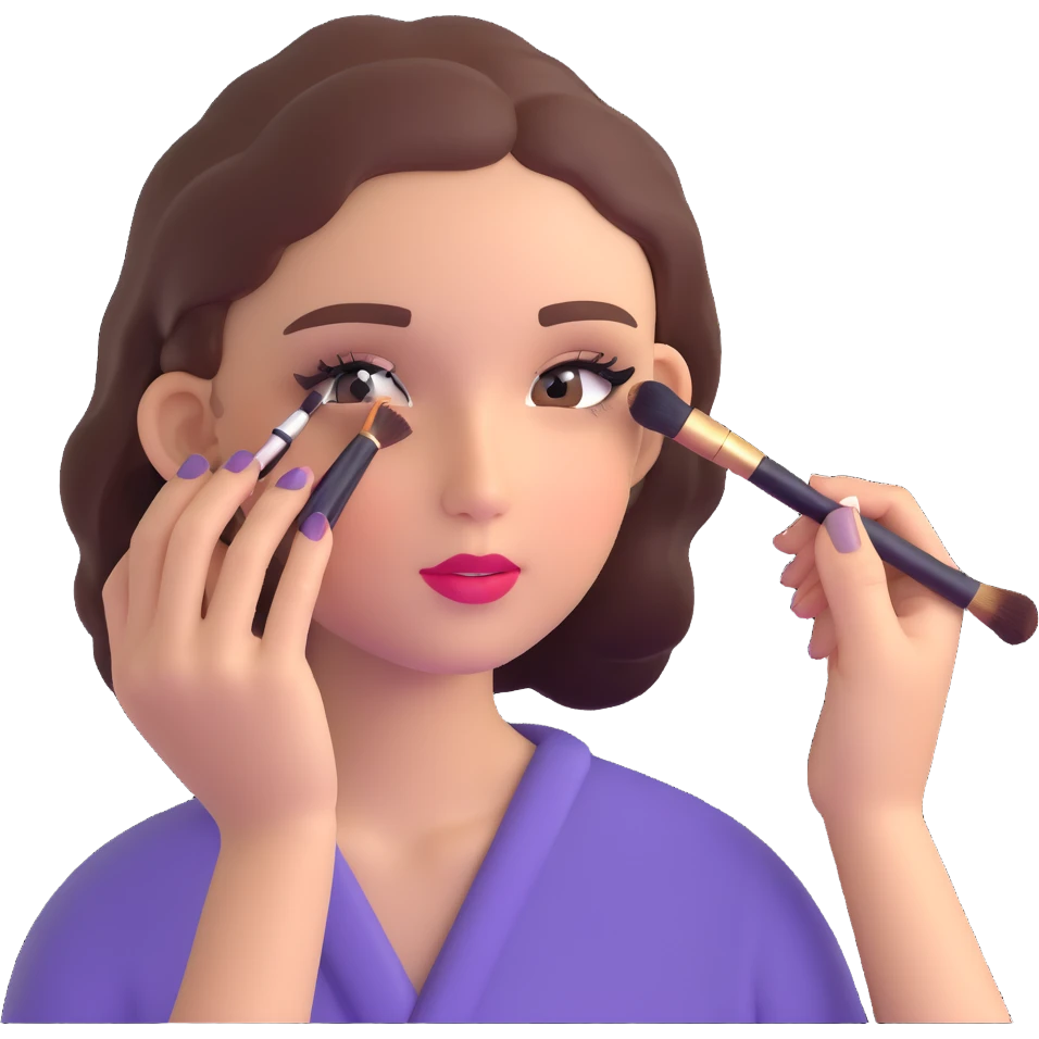 chica maquillándose emoji