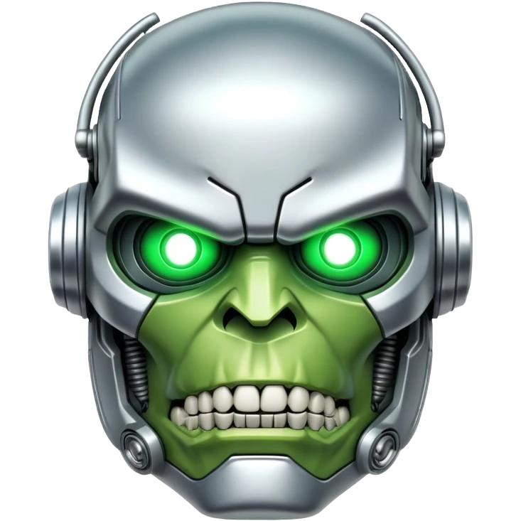 Robot Ghost Hulk Terminator Face emoji