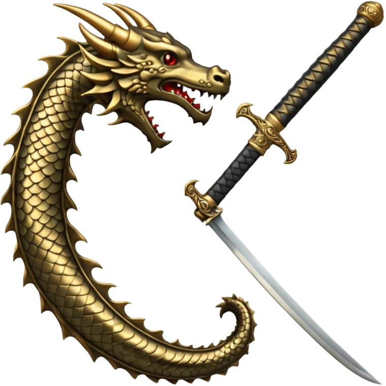 A dragon handle of a samurai sword emoji