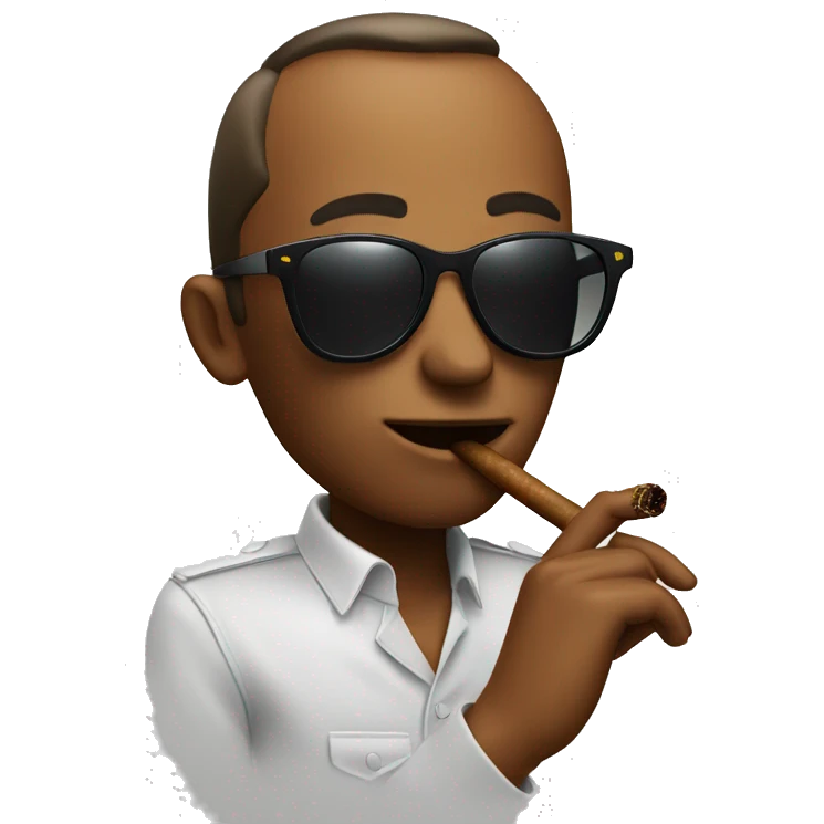 star emoji with sunglasses smoking cigar emoji