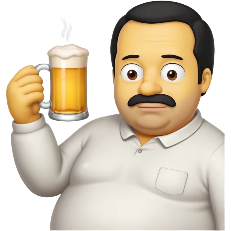 Толстый парень с чёрными волосами похож на гомера симпсона emoji