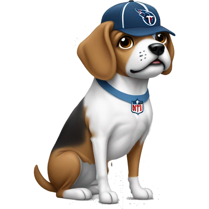 Dog as a Tennessee Titans fan emoji