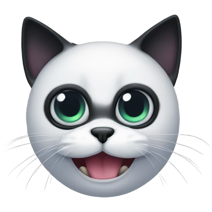 Black cat with three eyes  emoji