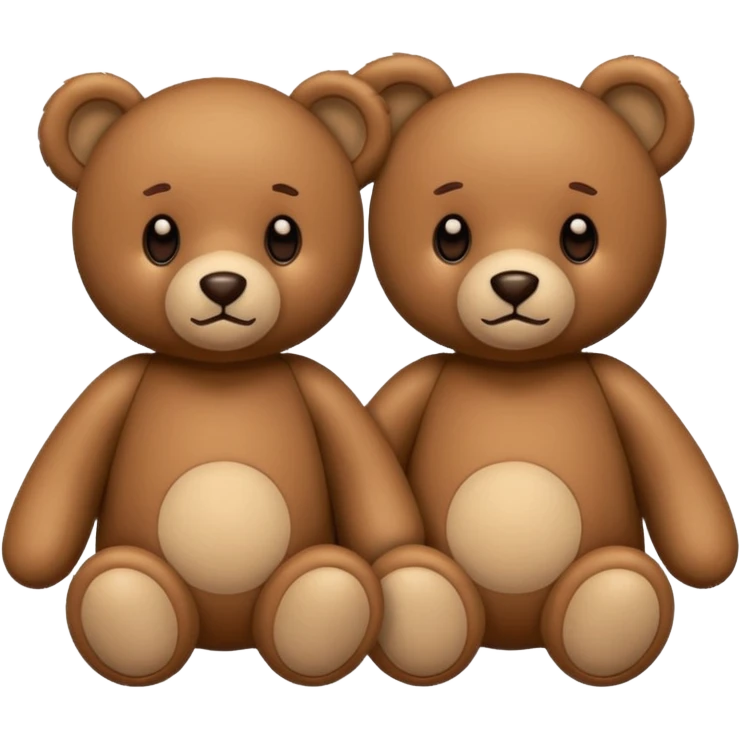 2 teddy Bears , Clone. emoji