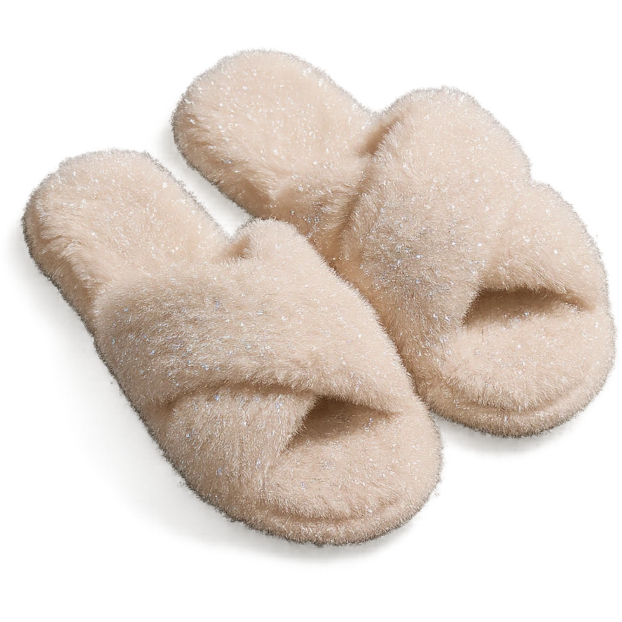 sparkly fluffy slippers emoji
