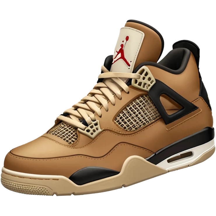Beige Jordan 4a emoji