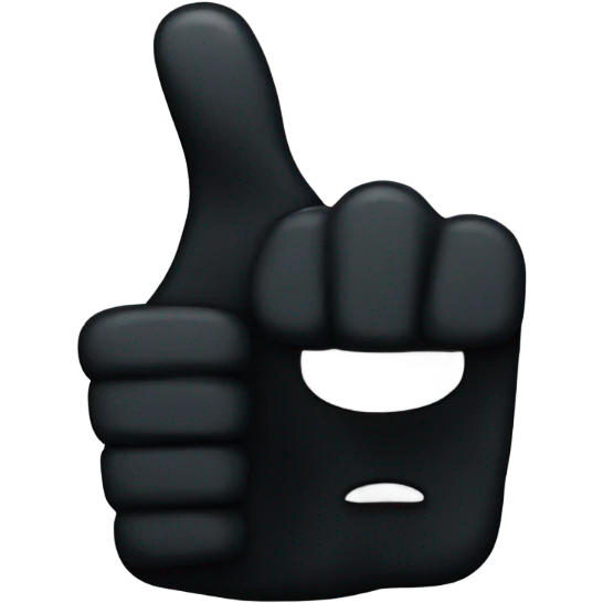 Thumbs up emoji made of obsidian emoji