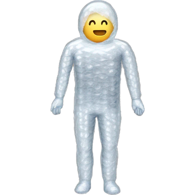 Human Body wrapped in bubble wrap emoji
