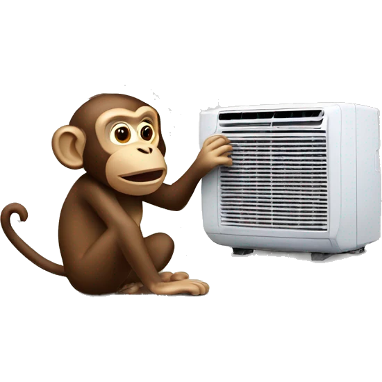 Monkey blowing air conditioner emoji