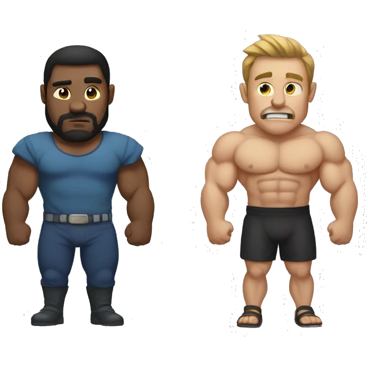 weak man vs strong man emoji