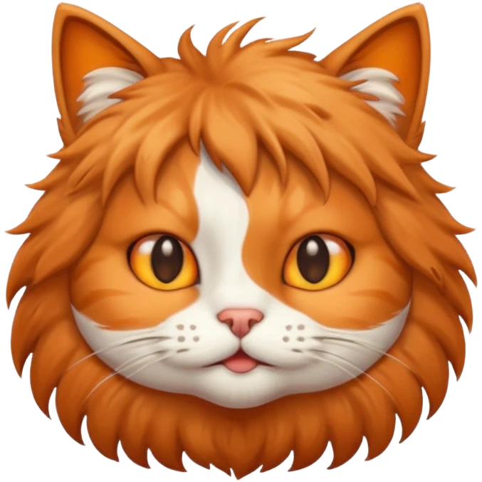 cat with head hair emoji