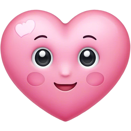 Cute pink heart emoji