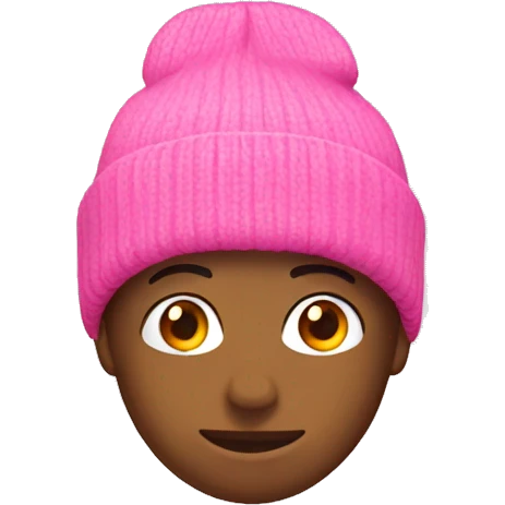 Pink beanie hat emoji
