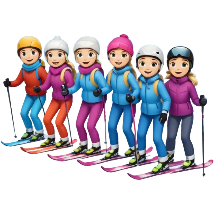 People skiing emoji
