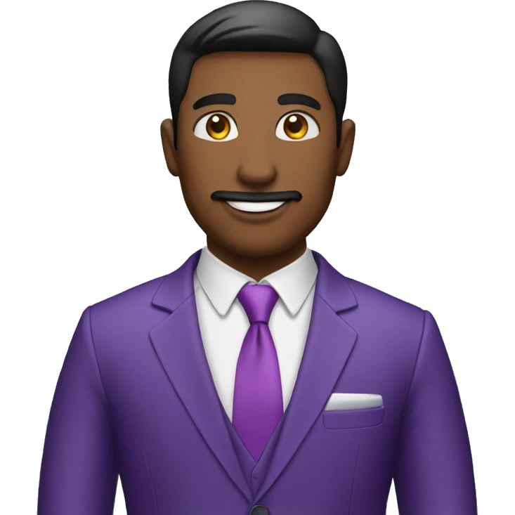 Purple suit business man emoji