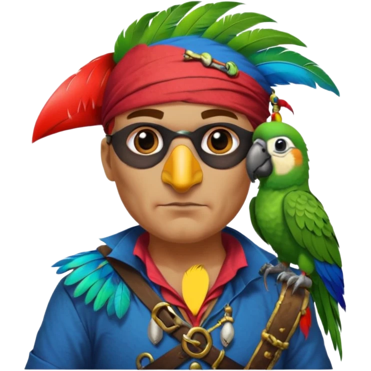pirate and parrot emoji