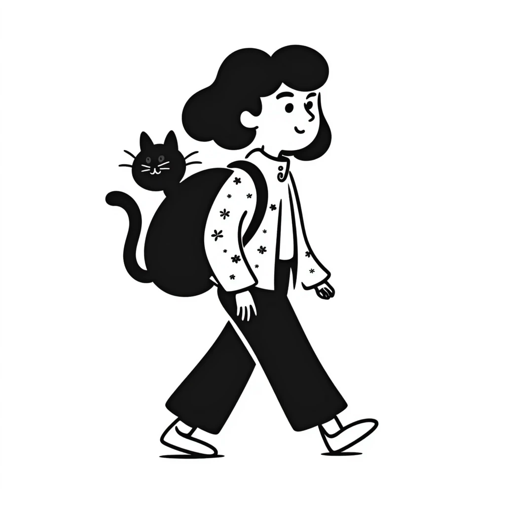 girl with a backpack emoji