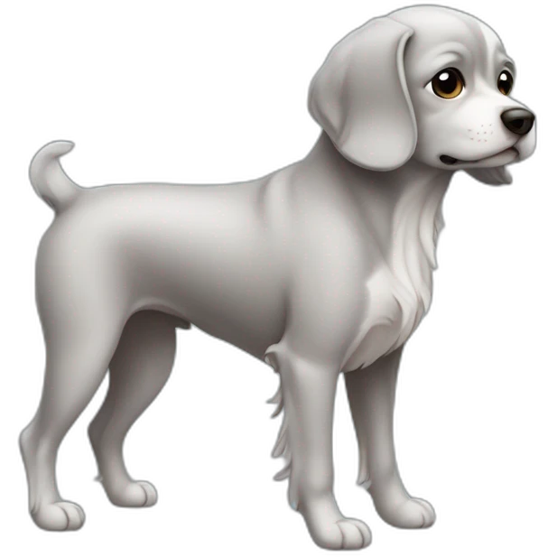 Petit chien gris emoji