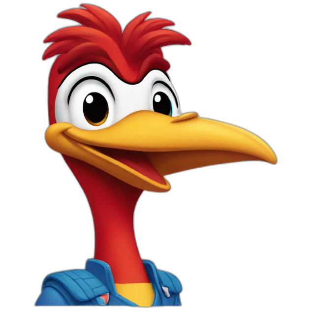 woody woodpecker winking emoji