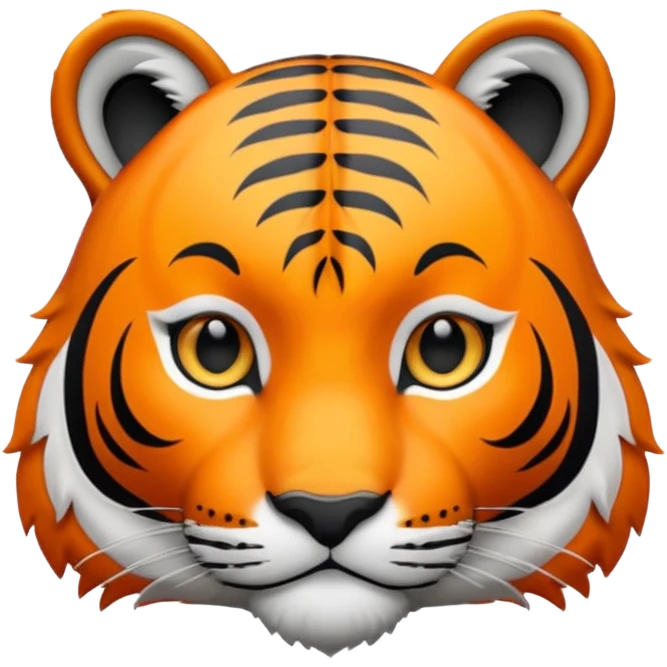 a tiger on black and white emoji