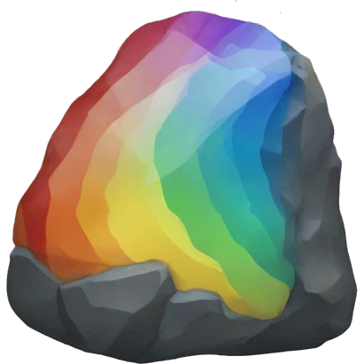 rainbow rock emoji
