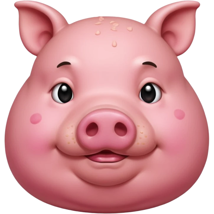 Fat pig with acne emoji