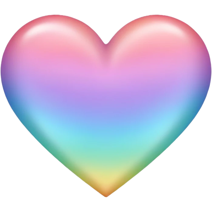 Pastel Rainbow heart emoji