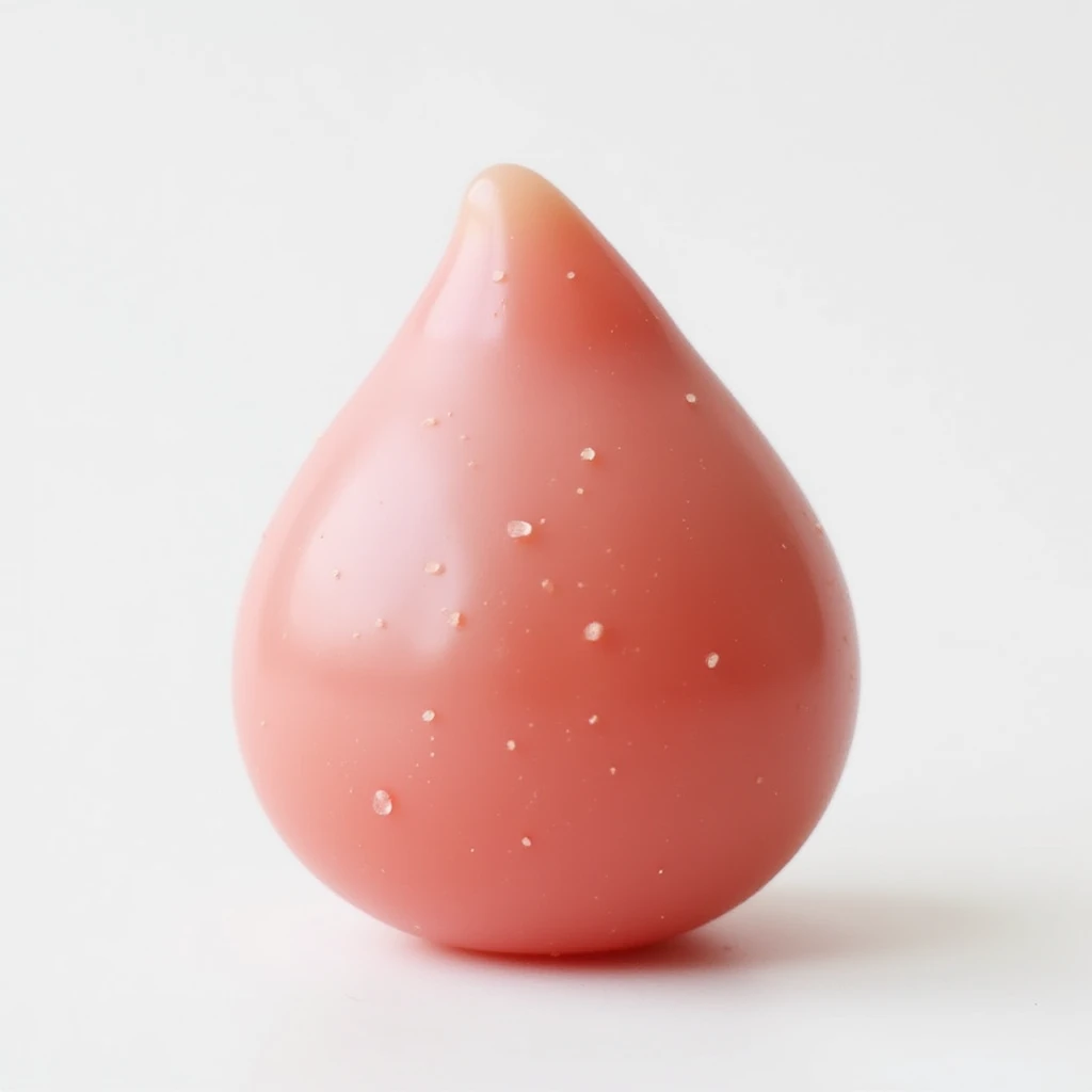 realistic teardrop-shaped candy, isolated on a transparent background, no visible background emoji