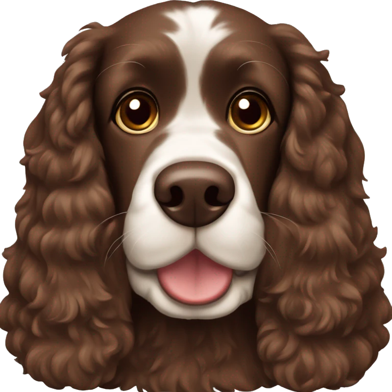 Chocolate brown cocker spaniel  emoji