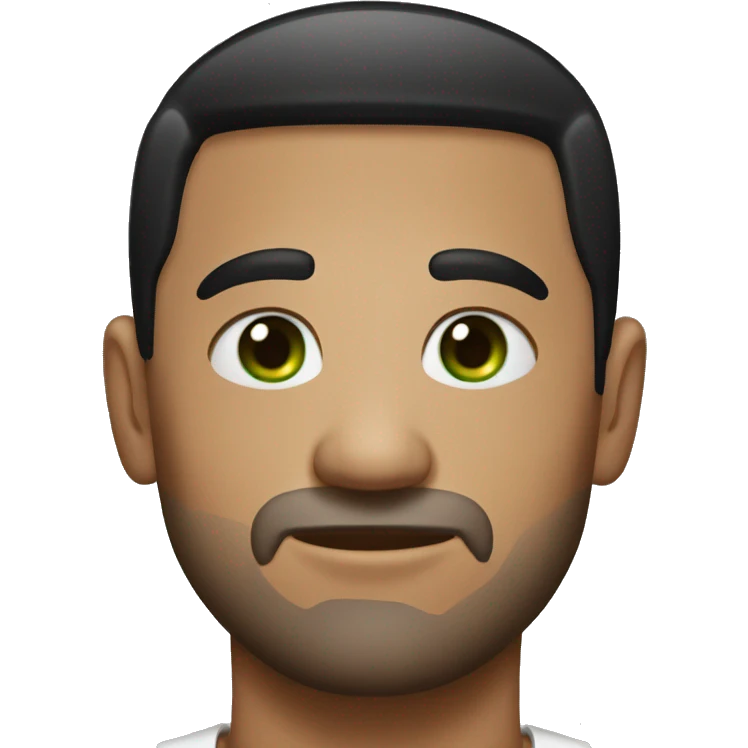 man late 20's green eyes short black hair  emoji