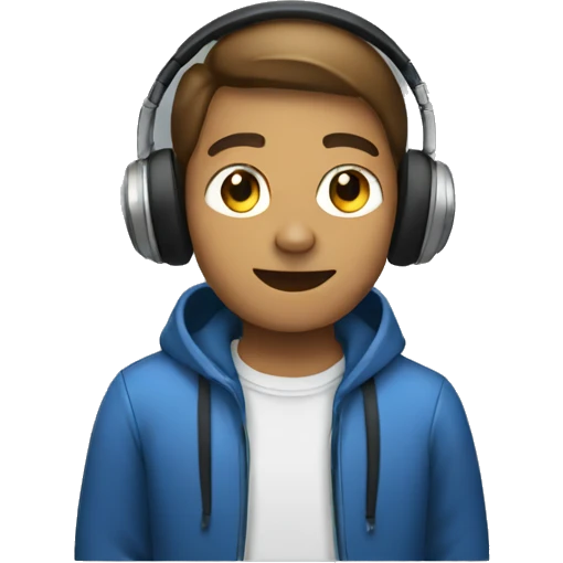 a person in headphones emoji