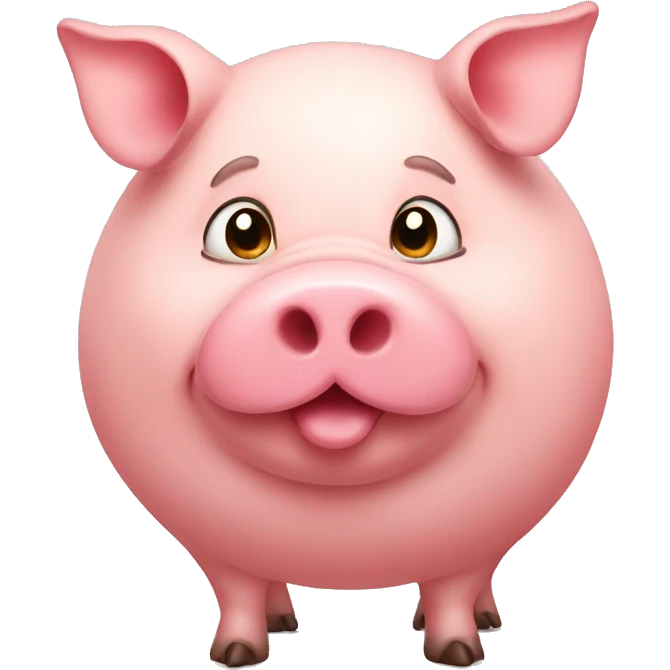 Fat pig with a heart emoji