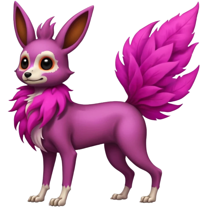 Magenta Brown Skinny Skeleton-Flareon-fairy emoji